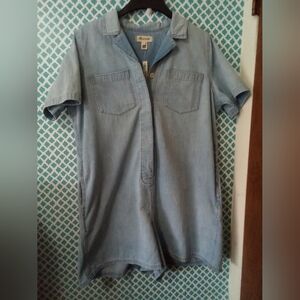 Madewell denim utility romper women's  NWT